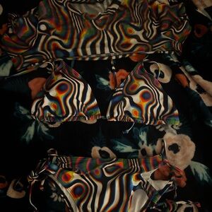 SHEIN Multicolor Swirl Bikini Set